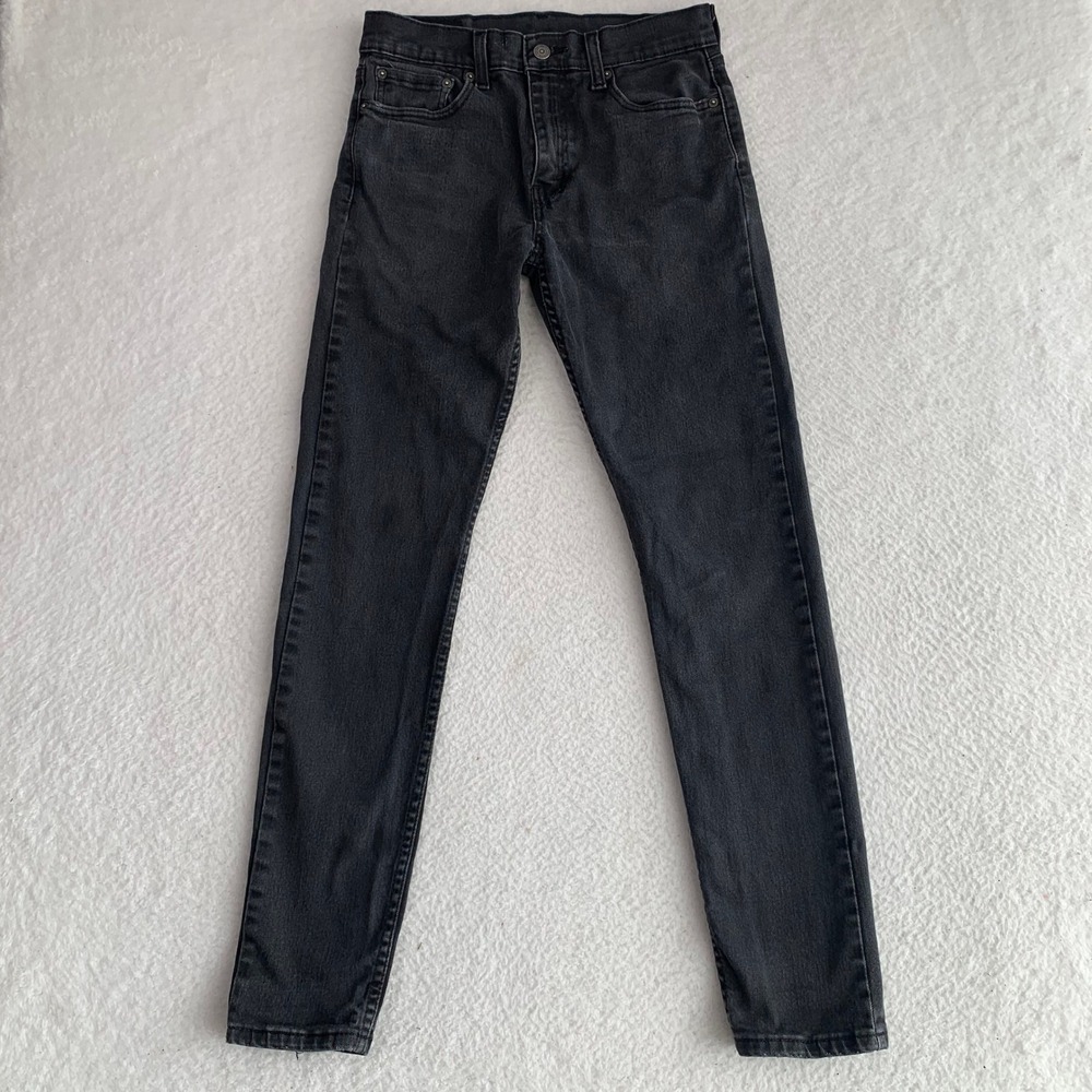 Levis 512 Slim Taper Jeans Mens 29x32 (FITS 28x30) Washed Black Denim Pants